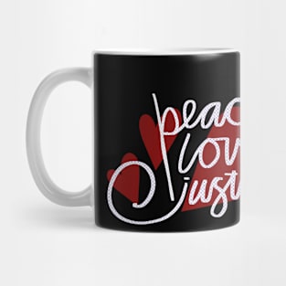 Peace Love Justice Mug